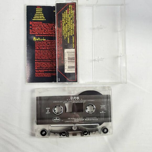 Def Leppard – Hysteria Cassette Album 1987 Mercury/Polygram Hard Rock Classic - Picture 2 of 3